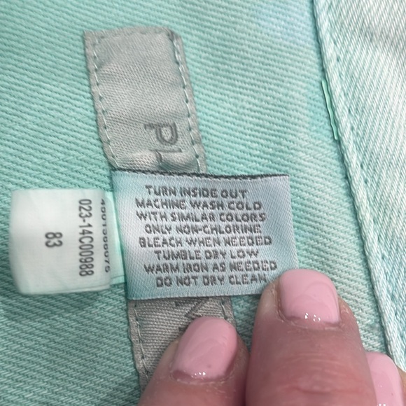 Chico’s Platinum size 2, same as 12/14, Cropped Turquoise Denim Jacket. - Picture 8 of 8